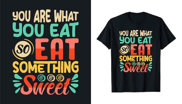 Vector Lettering Typography TShirt Design Food Typography