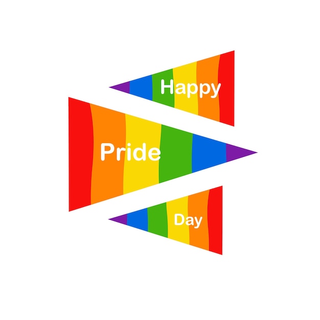 Vector LGBT banner for Happy lgbt PRIDE day vector Pride month Rainbow heart and victory hands