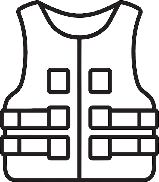 Vector vector life jacket illustrations for boating