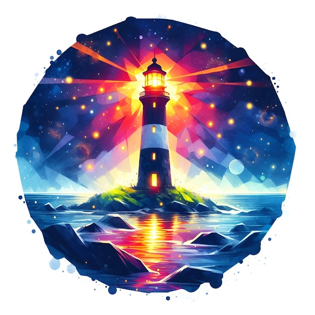 Vector vector light house logo