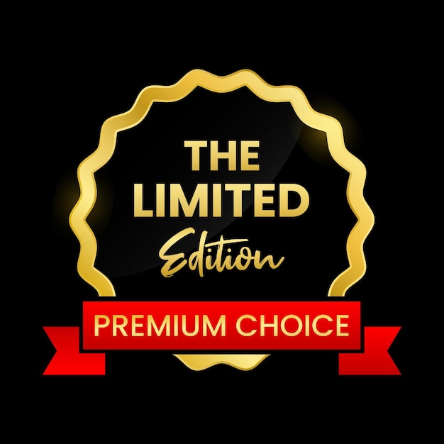 Vector vector limited edition golden guaranteed label