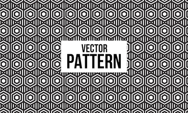 Vector linear pattern with hexagons