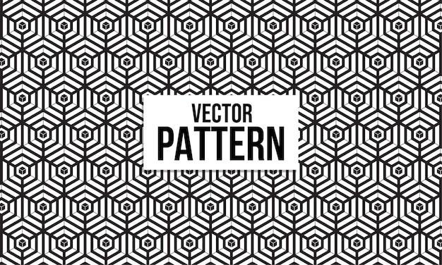 Vector linear pattern with hexagons