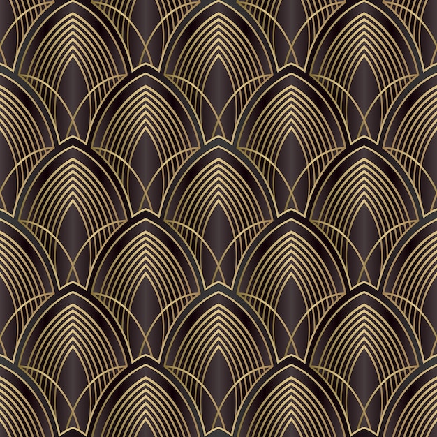 Vector lines Art Deco Pattern