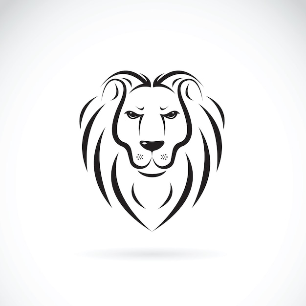 Vector of a lion head design on white background Wild Animals