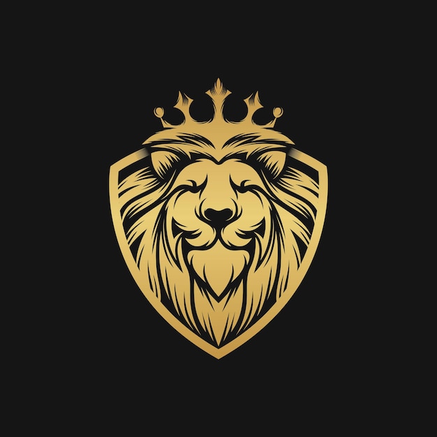 Vector lion head logo design vector template