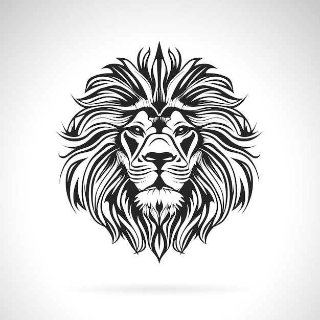 Vector of lion head on white background Easy editable layered vector illustration Wild Animals