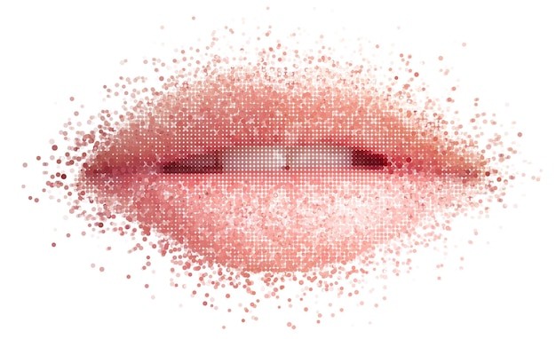 Vector vector lips from set of circles semitone style