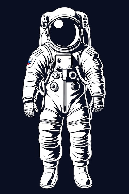 Vector llustration of Russian cosmonaut