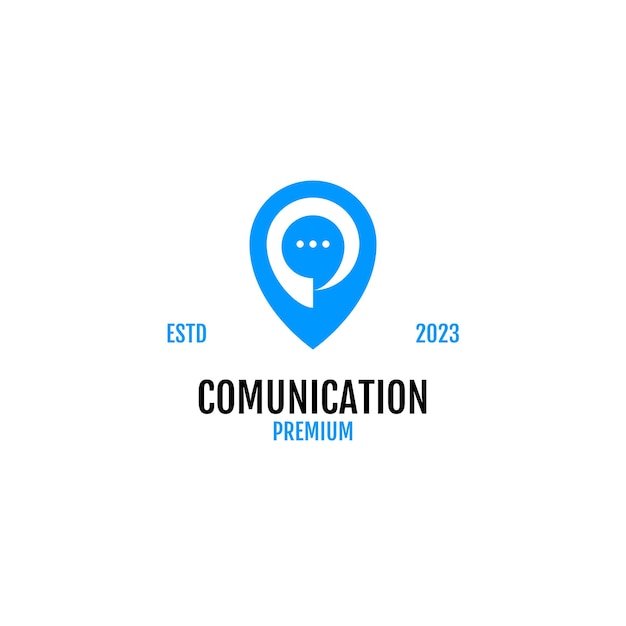 Vector location chat logo design illustraion idea