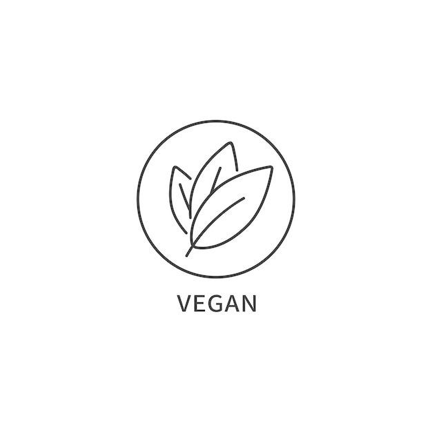 Vector logo, badge or icon for natural and organic products. Eco safe sign design. Vegan sign