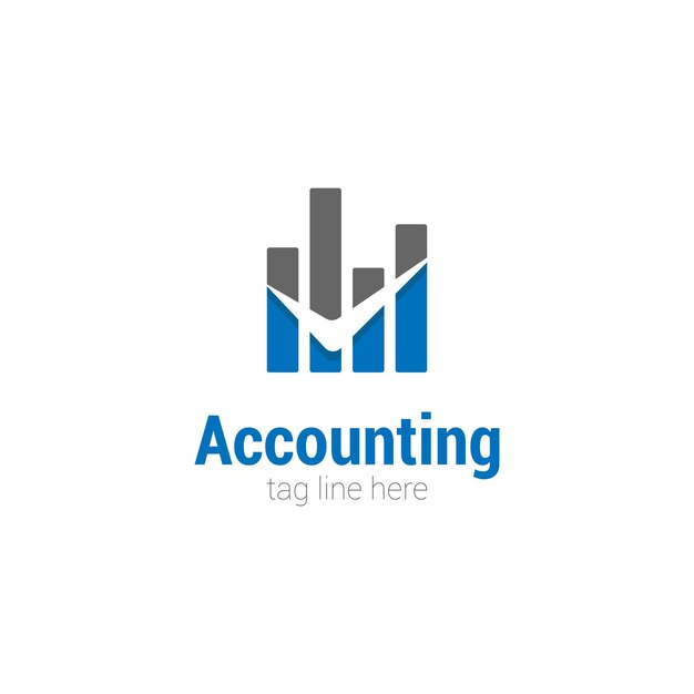 Vector vector logo design accounting chart