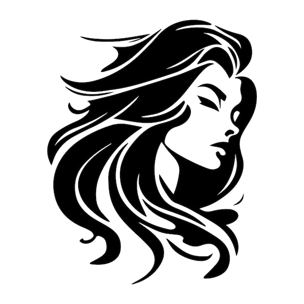 Vector logo design for beauty salon or hair salon or cosmetic design Line Face for fashion concept beauty minimalist vector illustration