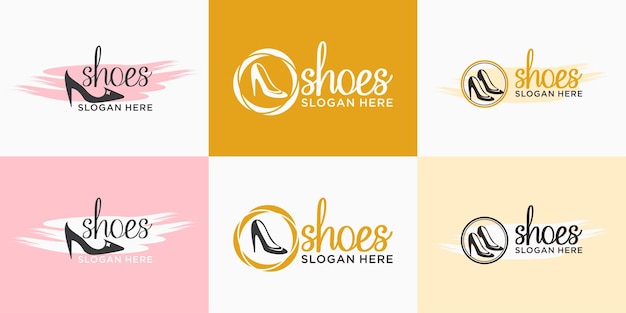 Vector logo design for women's shoe store women's shoe shopping center luxury shoes