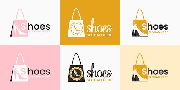 Vector logo design for women's shoe store women's shoe shopping center luxury shoes