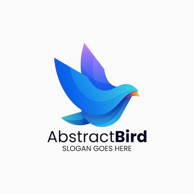 Vector vector logo illustration abstract bird gradient colorful style