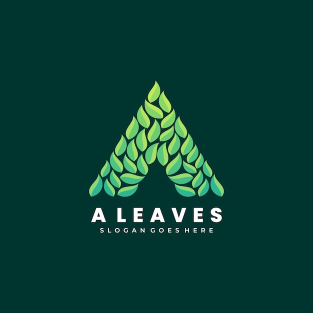 Vector Logo Illustration Abstract Flower Leaf Leaves Stacked Shape Colorful Style