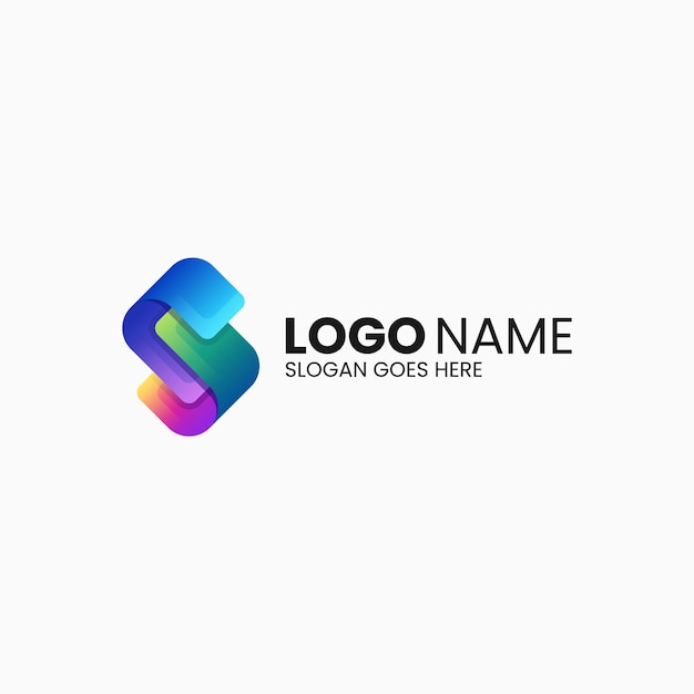 Vector Logo Illustration Abstract Gradient Colorful Style