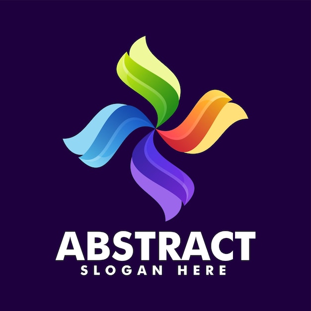 Vector Logo Illustration Abstract Gradient Colorful Style