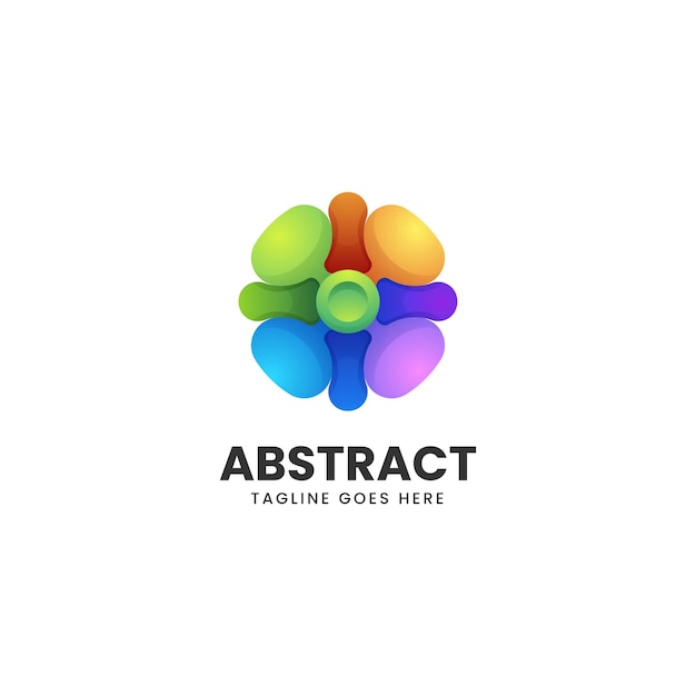 Vector Logo Illustration Abstract Gradient Colorful Style