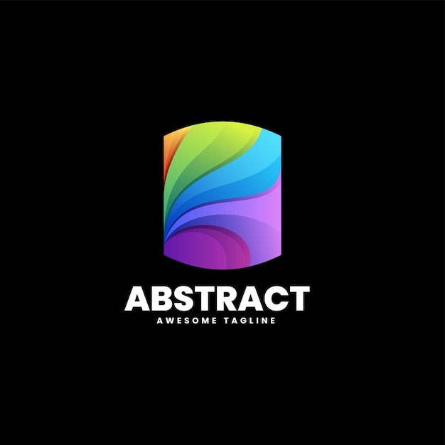 Vector Logo Illustration Abstract Gradient Colorful Style