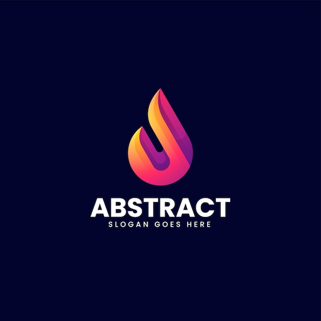 Vector Logo Illustration Abstract Gradient Colorful Style