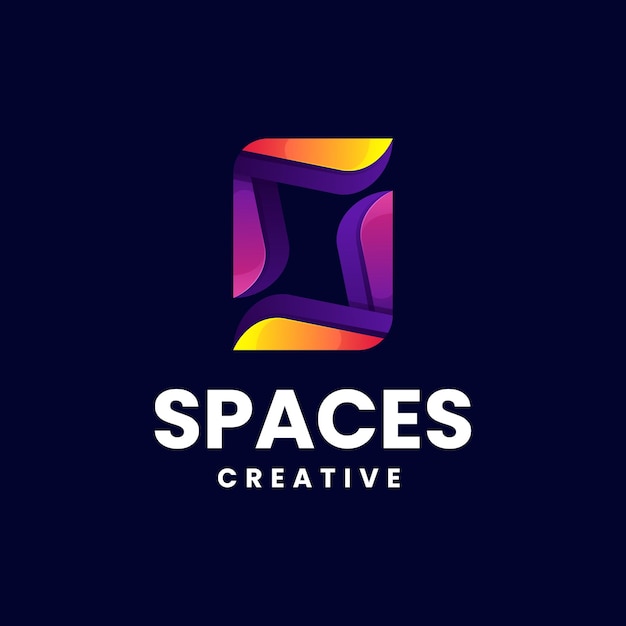 Vector vector logo illustration abstract space gradient colorful style