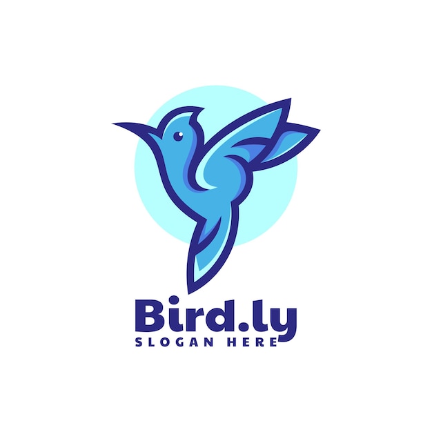 Vector vector logo illustration bird simple mascot style