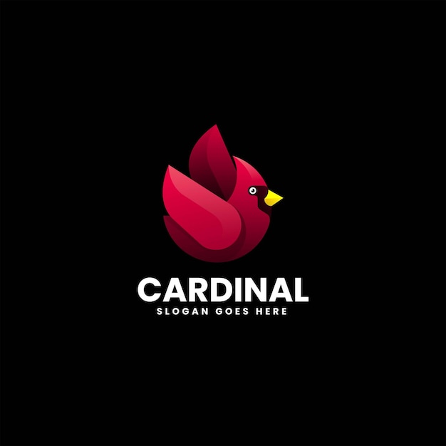 Vector Logo Illustration Cardinal Gradient Colorful Style