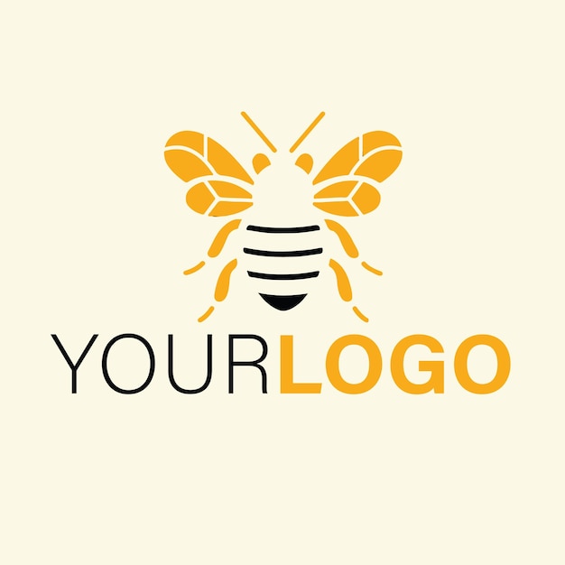 Vector Logo Illustration Cool Bee Mascot Cartoon Style