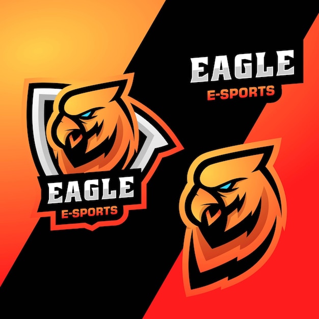 Vector Logo Illustration Eagle E Sport and Sport Style