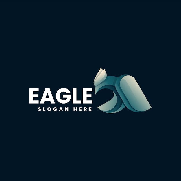 Vector Logo Illustration Eagle Gradient Colorful Style