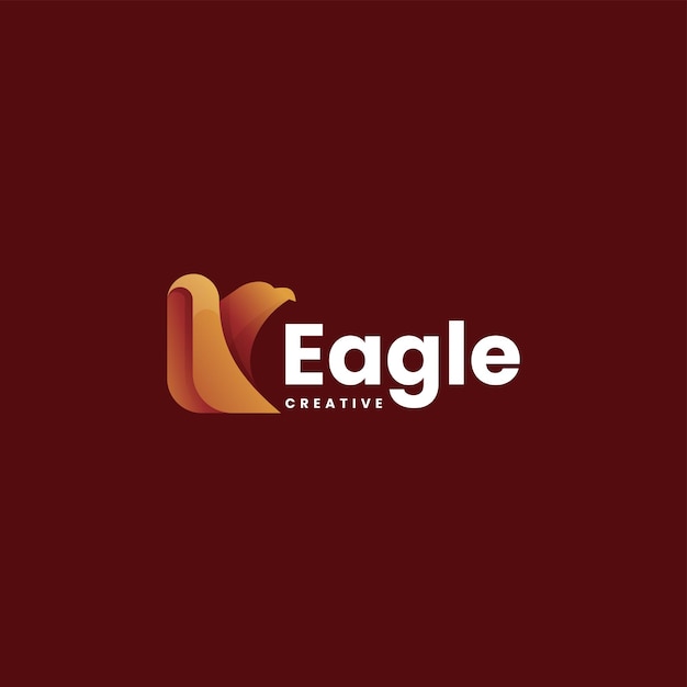 Vector Logo Illustration Eagle Gradient Colorful Style