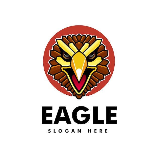 Vector Logo Illustration Eagle Simple Mascot Style