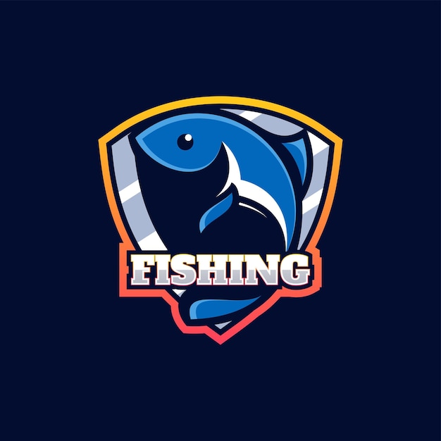 Vector Logo Illustration Fishing E Sport An Sport Style