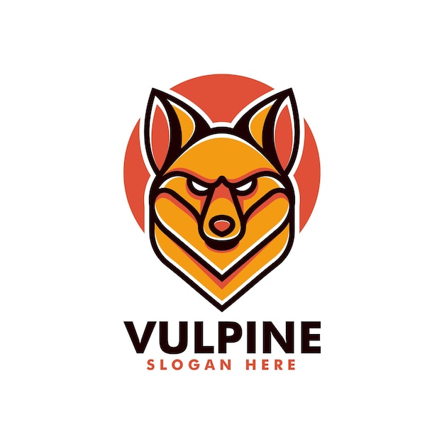 Vector Logo Illustration Fox Simple Mascot Style