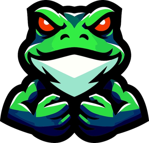 Vector Logo Illustration Frog Mascot Esport Style