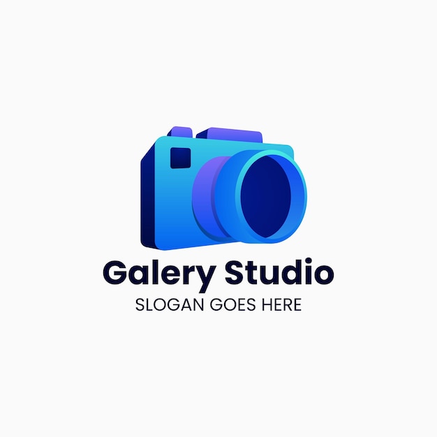 Vector Logo Illustration Gallery Studio Gradient Colorful Style