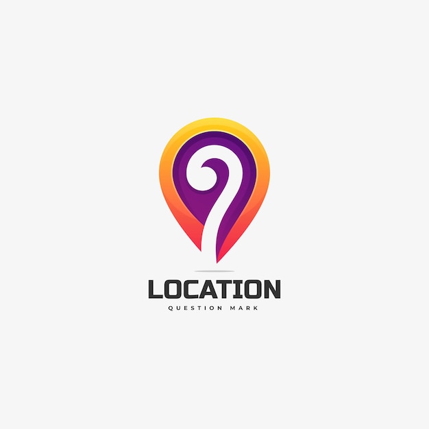 Vector Logo Illustration Location Gradient Colorful Style