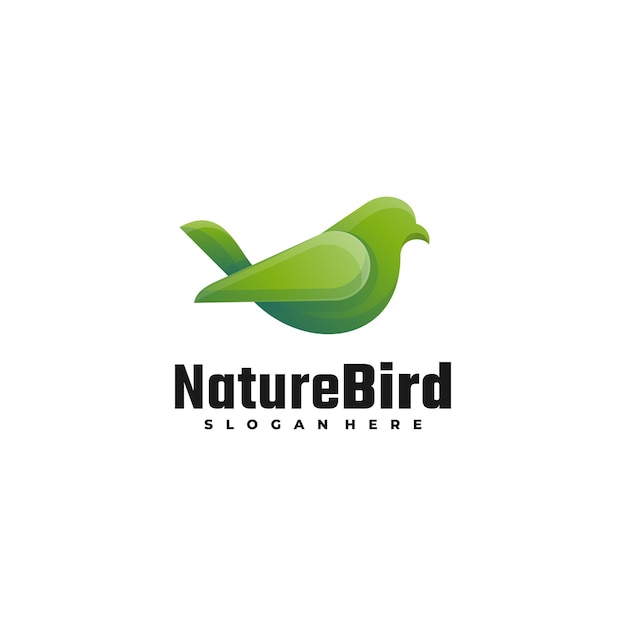 Vector Logo Illustration Nature Bird Gradient Colorful Style.