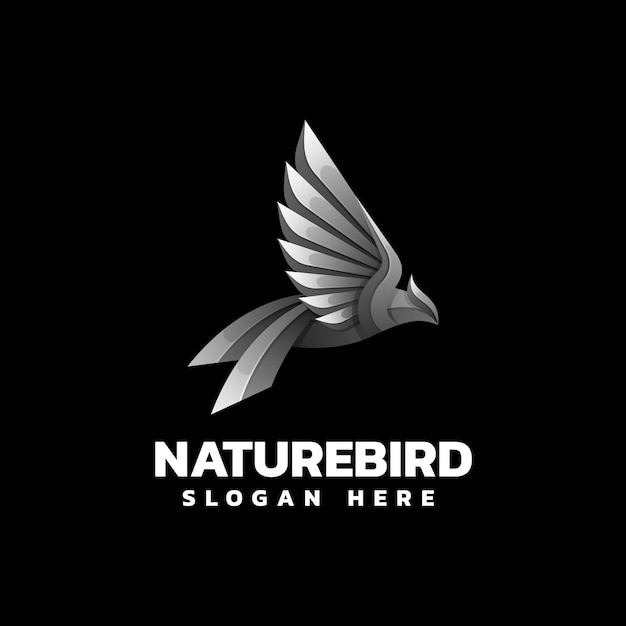 Vector Logo Illustration Nature Bird Gradient Colorful Style