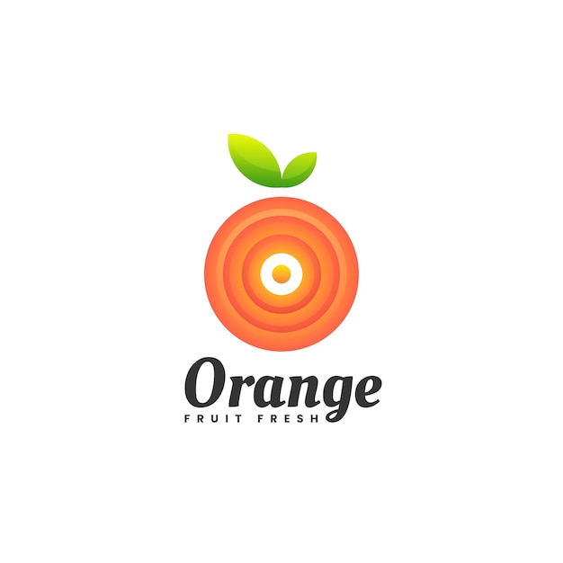 Vector Logo Illustration Orange Gradient Colorful Style