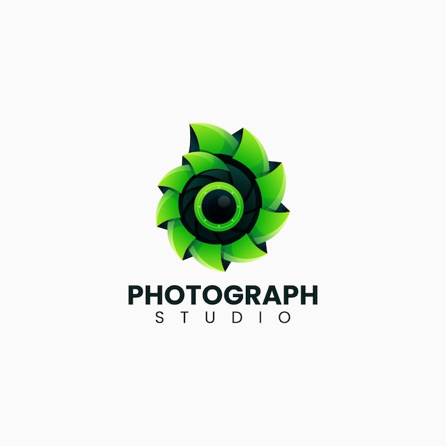 Vector Logo Illustration Photograph Gradient Colorful Style