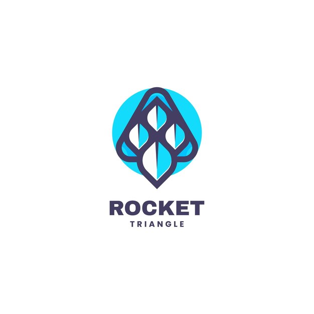 Vector Logo Illustration Rocket Simple Mascot Style