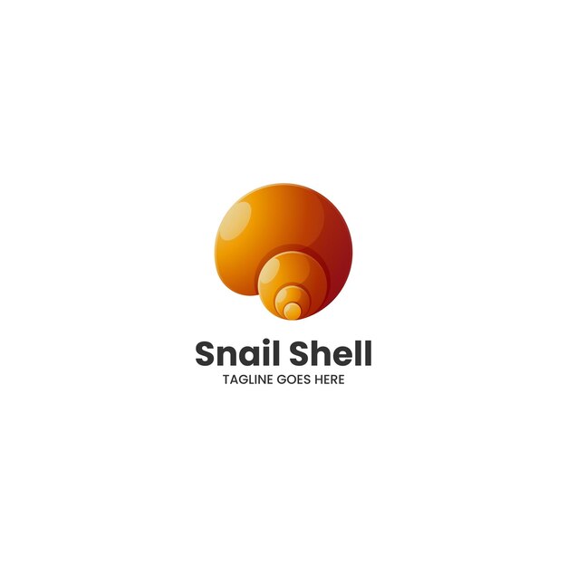 Vector Logo Illustration Snail Gradient Colorful Style