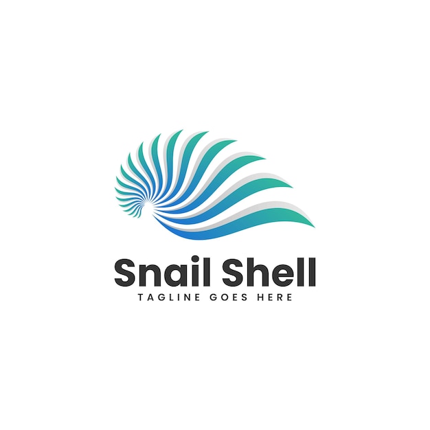 Vector Logo Illustration Snail Shell Gradient Colorful Style