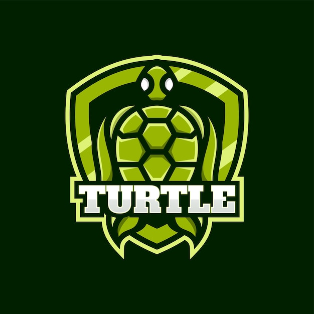 Vector Logo Illustration Turtle E Sport And Sport Style