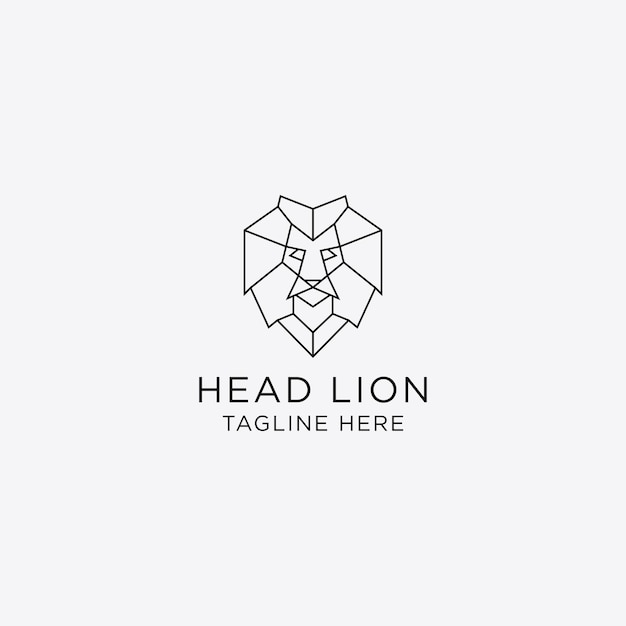 Vector Logo Lion Design Monogram Template Icon