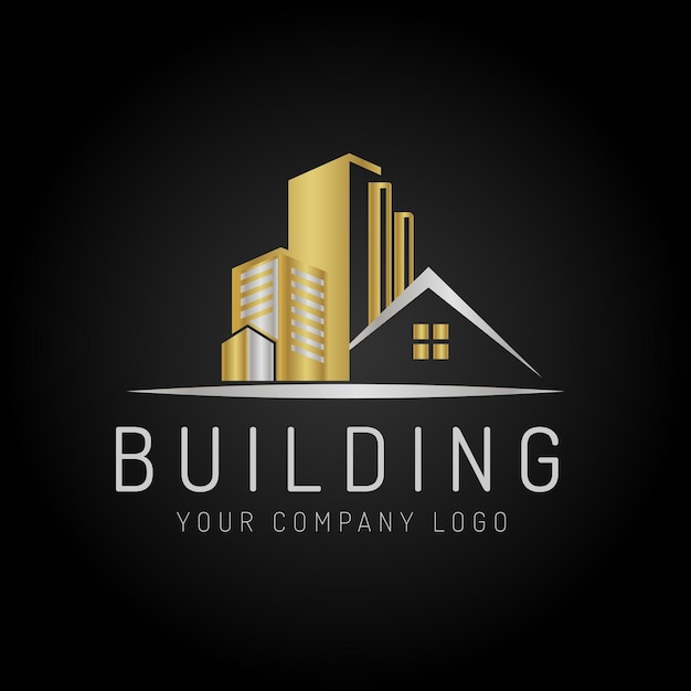 Vector luxury building real estate business logo template