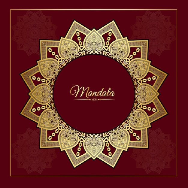 Vector luxury gold mandala decorative background